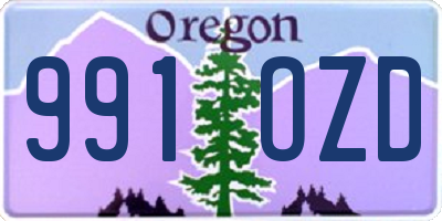 OR license plate 991OZD