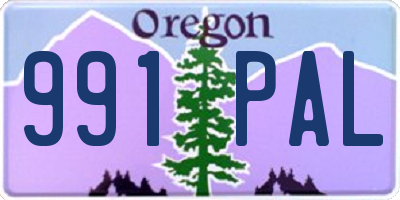 OR license plate 991PAL