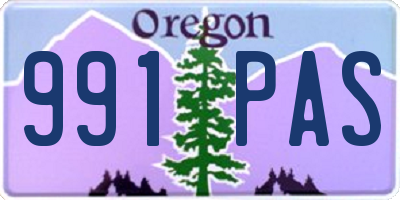 OR license plate 991PAS