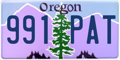 OR license plate 991PAT