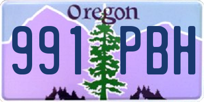 OR license plate 991PBH