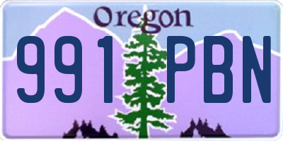 OR license plate 991PBN