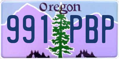 OR license plate 991PBP