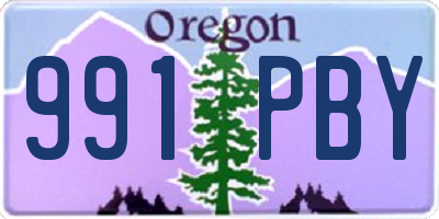 OR license plate 991PBY