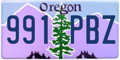 OR license plate 991PBZ