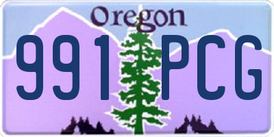 OR license plate 991PCG