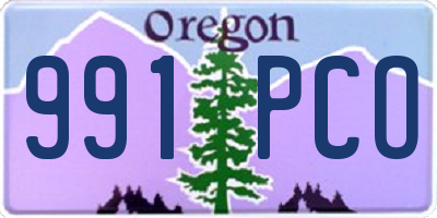 OR license plate 991PCO