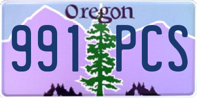 OR license plate 991PCS