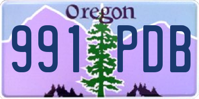 OR license plate 991PDB
