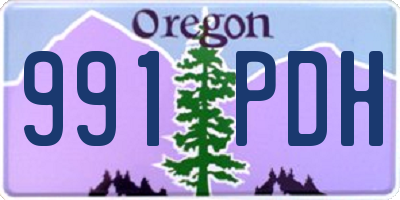 OR license plate 991PDH