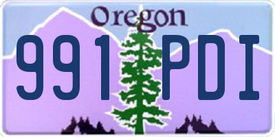 OR license plate 991PDI