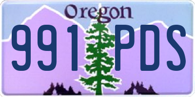 OR license plate 991PDS