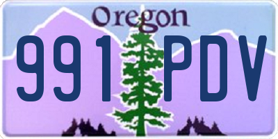 OR license plate 991PDV