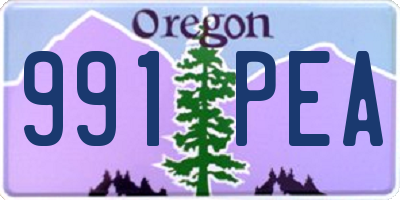 OR license plate 991PEA