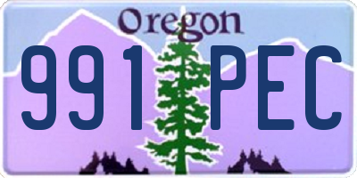 OR license plate 991PEC