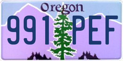 OR license plate 991PEF