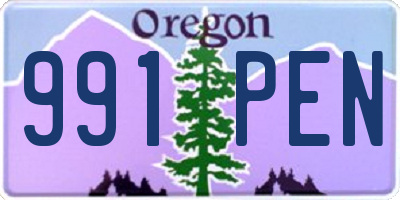 OR license plate 991PEN
