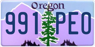 OR license plate 991PEO