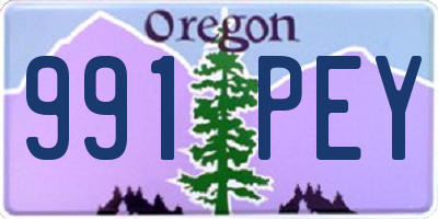 OR license plate 991PEY