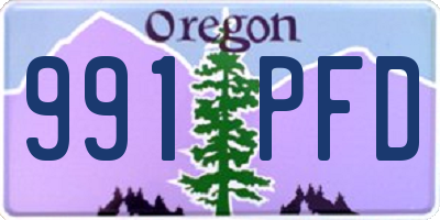 OR license plate 991PFD
