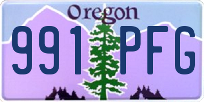 OR license plate 991PFG