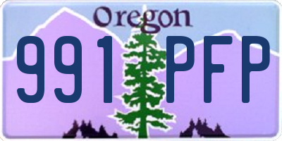 OR license plate 991PFP