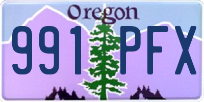 OR license plate 991PFX