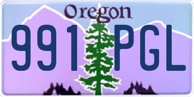 OR license plate 991PGL