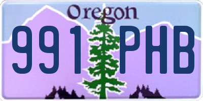 OR license plate 991PHB