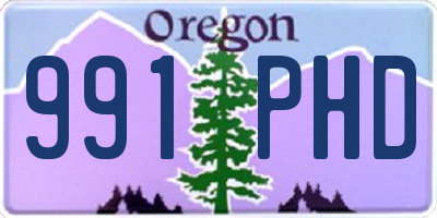 OR license plate 991PHD