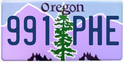 OR license plate 991PHE