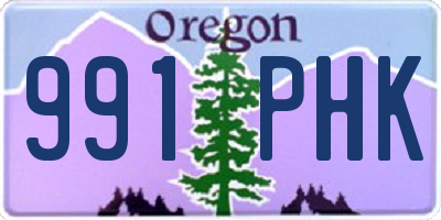 OR license plate 991PHK