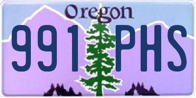 OR license plate 991PHS