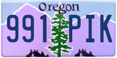 OR license plate 991PIK