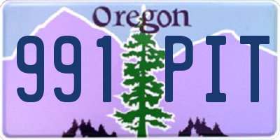 OR license plate 991PIT