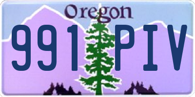 OR license plate 991PIV