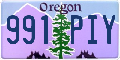 OR license plate 991PIY