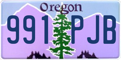 OR license plate 991PJB