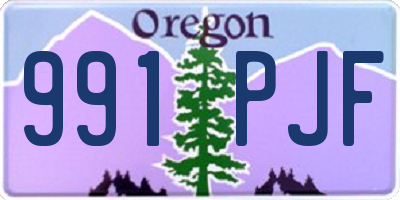 OR license plate 991PJF