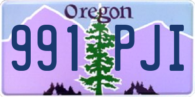 OR license plate 991PJI