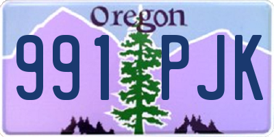 OR license plate 991PJK