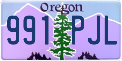 OR license plate 991PJL