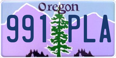 OR license plate 991PLA