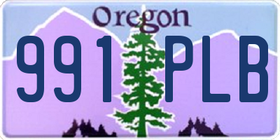 OR license plate 991PLB