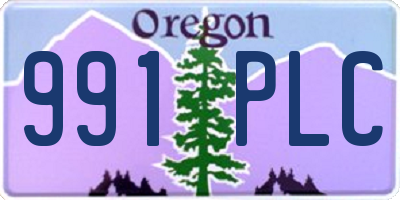 OR license plate 991PLC
