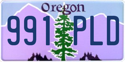OR license plate 991PLD