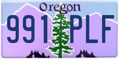 OR license plate 991PLF
