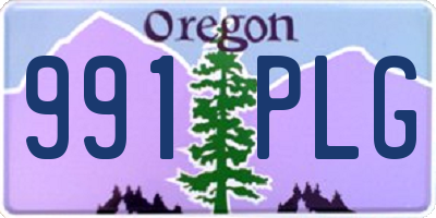 OR license plate 991PLG