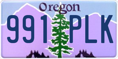 OR license plate 991PLK