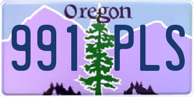 OR license plate 991PLS